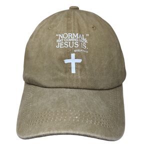 Normal Isn't Coming Back Jesus Is Revelation 14 Slideback Hat Tan One Size